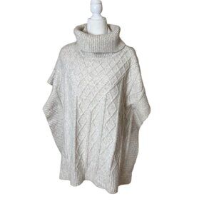 LOFT Cashmere Blend Poncho Sweater Vest Top Size XS / Small Cream